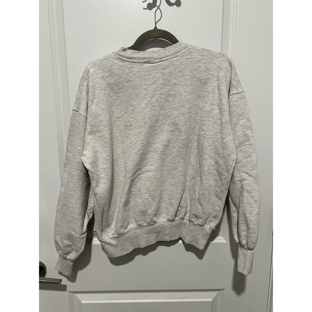 Vintage 90s Nike Spellout Embroidered Sweatshirt Size Medium Boxy Heather‎ Grey